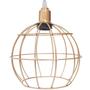 Imagem de Pendente Aramado Triplo Globo Luminária Lustre Cabo Cristal Retrô Vintage Cobre Rose Gold Agp Luxo
