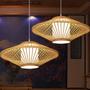 Imagem de Pendente Bamboo Artesanal Fibra Natural Oriental E27 Restaurante Nat07