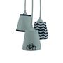 Pendente Bicicleta Chevron Crie Casa Azul Marinho e Branco Imagem de Pendente Bicicleta Chevron Crie Casa Azul Marinho e Branco