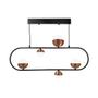 Imagem de Pendente Bolas Preto e Cobre Led 23W 3000K Bivolt DS8193 Delis