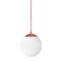 Imagem de Pendente BRONZE C/ Globo de Vidro BRANCO de 14cm + LED 2W