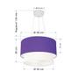 Imagem de Pendente Cilíndrico Roxo e Branco MJ-4158 Para Mesa de Jantar e Estar