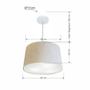 Imagem de Pendente Cone Linho Bege MJ-4156 Para Mesa de Jantar e Estar