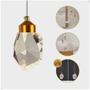 Imagem de Pendente Cristal Diamante Dourado 5W 3 temperaturas de cor - AAATOP - 8113