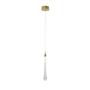 Imagem de Pendente Cristal Goccia 41cm LED 2W Dourado OC002S Bella