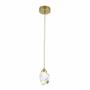 Imagem de Pendente Dourado Led 3W Diamante Transparente Cabeceira Zan97