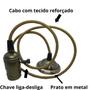 Imagem de Pendente E27 Antigo Retro Vintage Com Switch - Bronze