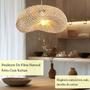 Imagem de Pendente Fibra Natural Rattan Rustico Palha Bali Nat70 + Led