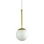 Imagem de Pendente Globo Esfera De Vidro 12Cm - Ouro - Vidro Branco