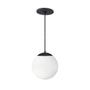 Imagem de Pendente Globo Esfera de Vidro Branco Fosco 20cm - PRETO