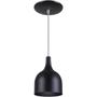 Imagem de Pendente Gota Teat Luminária Lustre Alumínio E27 Preto Textura