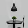 Imagem de Pendente Luminária de Teto desing Cone Preto Com Lâmpada branco quente para sala de estar, cozinha, quarto