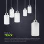 Imagem de Pendente Luminária Track em Vidro Leitoso 1 lâmpada E27 Startec 