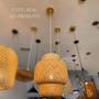 Imagem de Pendente Lustre De Bambu Luz Harmônica E Estilo Rústico