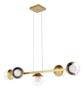 Imagem de Pendente Lustre de Teto Elegance Jabuticaba Com Fio 1,5 metro Com 5 Globos Vidro - DOURADOTRANSP