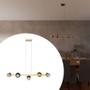 Imagem de Pendente Lustre de Teto Elegance Jabuticaba Com Fio 1,5 metro Com 5 Globos Vidro - DOURADOTRANSP