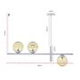 Imagem de Pendente Lustre Luminalux Zurique Haven 3 Globos 150mm