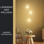 Imagem de Pendente Lustre Luminaria Aramado Diamante Triplo Cobre Airoluz