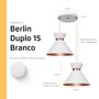 Imagem de Pendente Lustre Luminária Berlin 15cm Branco Duplo