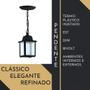 Imagem de Pendente Lustre Luminaria Colonial Vintage Injetado Preto Dital