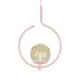 Imagem de Pendente Lustre On Loop ROSÉ com globo de vidro ÂMBAR