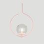 Imagem de Pendente Lustre On Loop ROSÉ com globo de vidro FUME