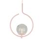 Imagem de Pendente Lustre On Loop ROSÉ com globo de vidro FUME