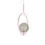 Imagem de Pendente Lustre On Loop ROSÉ com globo de vidro FUME