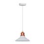 Imagem de Pendente Metal 1Xe27 40W 20X16Cm Branco E Cobre