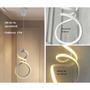 Imagem de Pendente Minimalista Espiral Onda Branco Led Moderno Luz 3/1