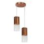 Imagem de Pendente mirage 1/2 cobre 2 luzes - BRONZEARTE