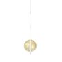 Imagem de Pendente On Loop BRANCO com globo esfera de vidro Ambar