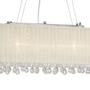 Imagem de Pendente Toronto Retangular Branco 60x20cm 4 soquetes E-27 Bivolt