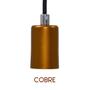 Imagem de Pendente Tubo Cilindro Alumínio 10cm Cobre + Filamento Carbono G95 110V St458