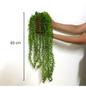 Imagem de Pendente Verde Suculenta Artificial Com Vaso Marrom Arranjo 