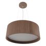 Imagem de Pendente Wood Redondo 60Cm - 5 Luzes E27 - Imbuia