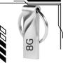 Imagem de Pendrive Chaveiro Metal Resistente 8GB 16GB 32GB 64GB Pen Drive USB 2.0