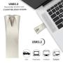 Imagem de Pendrive metalizado de 1tb , usb 3.0 e 2.0, compativel com notebook e pcs, nas cores grafite e prata.