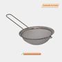 Imagem de Peneira Inox Cozinha 10cm Com Cabo Resistente Pequena
