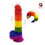 Imagem de Pênis com Glande Saltada Arco Iris Dildo Gode NV Toys PE107