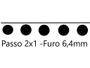 Imagem de Pente para Encadernadora El20 - 2x1 Furo Redondo 6.4mm