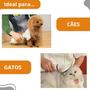 Imagem de Pente Secador Pet 2 em 1, ideal para animais com pelo macio e denso.