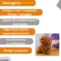 Imagem de Pente Secador Pet 2 em 1, ideal para animais com pelo macio e denso.