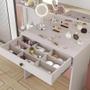 Imagem de Penteadeira Camarim Encanto com 1 Gavetas e com Espelho - JCM Movelaria - Off White