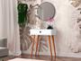 Imagem de Penteadeira Classic Moderna com pés retrô com 1 gaveta para quarto - Branco
