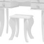 Imagem de Penteadeira com Espelho Modulado Princesa Branco com Banqueta