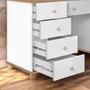 Imagem de Penteadeira Planet Baby Camarim 9 Gavetas Com LED e Banqueta Branco Amendoa