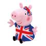 Imagem de Peppa Pig Pelúcia 20cm Roupinha Inglaterra Beanie Babies Ty