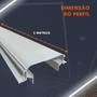Perfil De Led Embutir No Frame Duplo Iluminação Indireta 2m - VLED Imagem de Perfil De Led Embutir No Frame Duplo Iluminação Indireta 2m