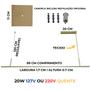 Imagem de Perfil Pendente Com Led 1m Preto 20W 3.000K 127V Pendente Linear